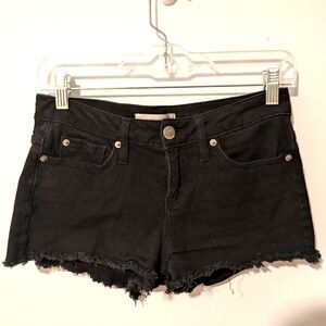 NOBO No Boundaries Juniors Cut-Off Black Jean Shorts Size 7